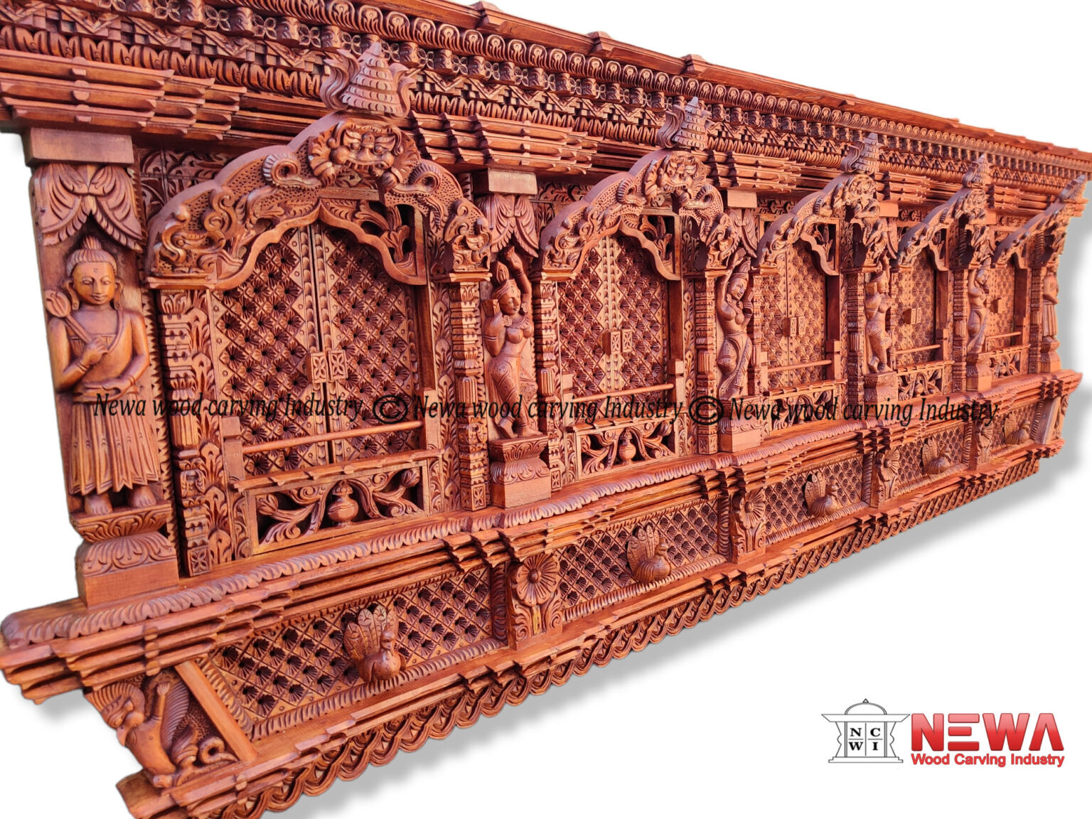 Window Sha Wooden Fine Five Faced Sha Window - Newa Wood Carving Industry