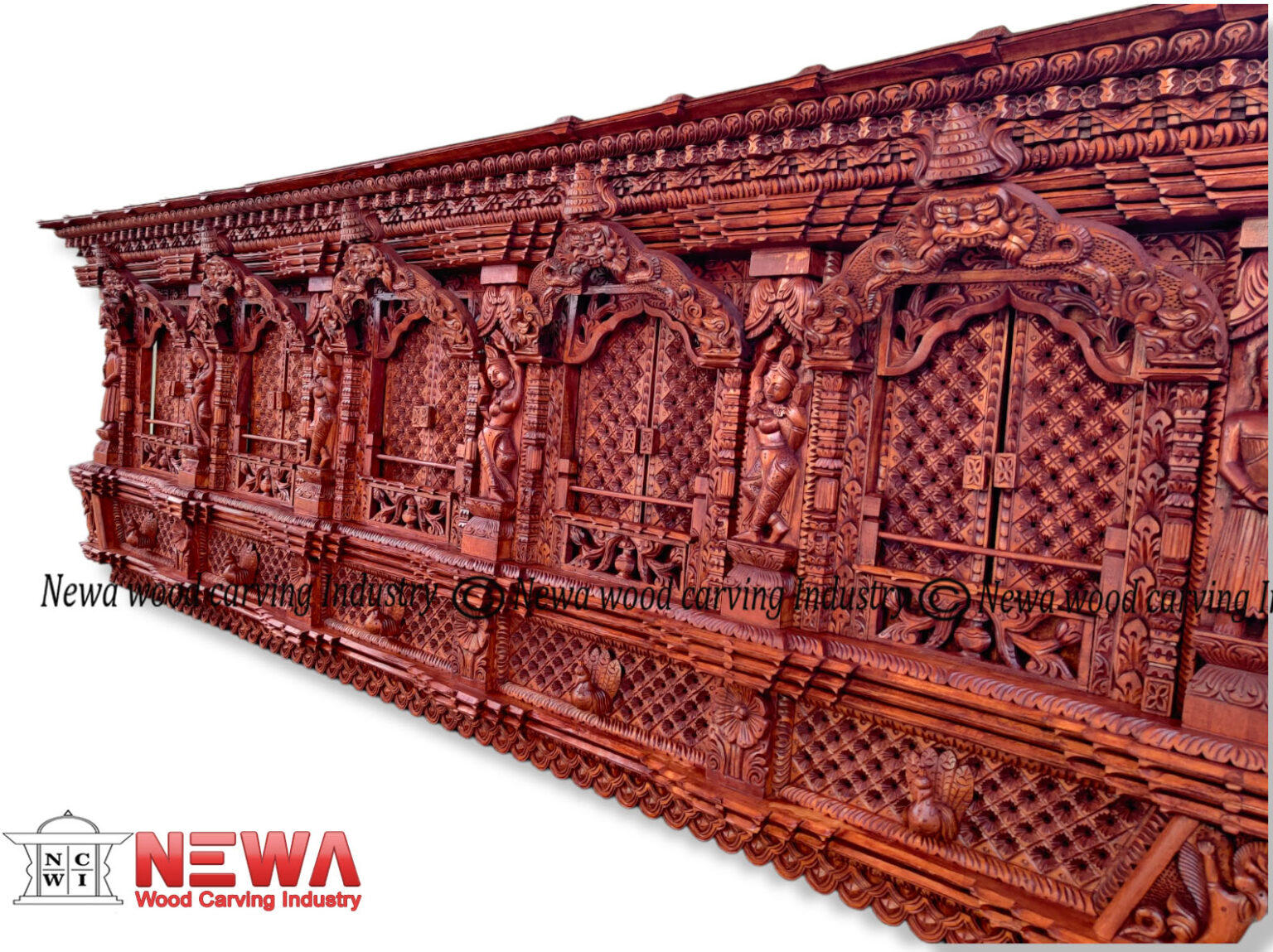 Window Sha Wooden Fine Five Faced Sha Window - Newa Wood Carving Industry